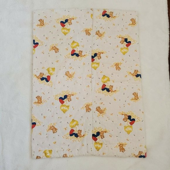 Vintage Baby Bassinet Comforter Blanket Blonde Gir - Picture 5 of 8